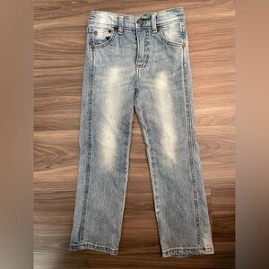 Wrangler Retro boys Blue Slim Straight-Leg Jeans mid wash size 6